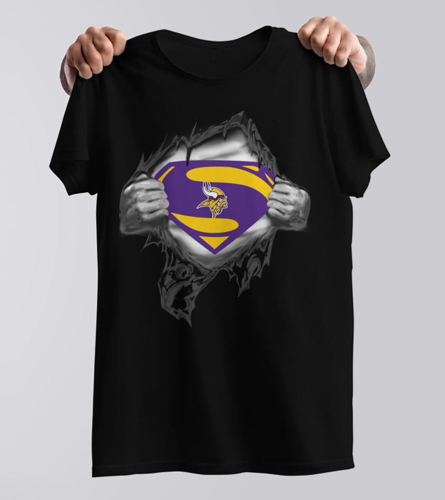 Super Vikings 42 Minnesota Logo Hero T-Shirt