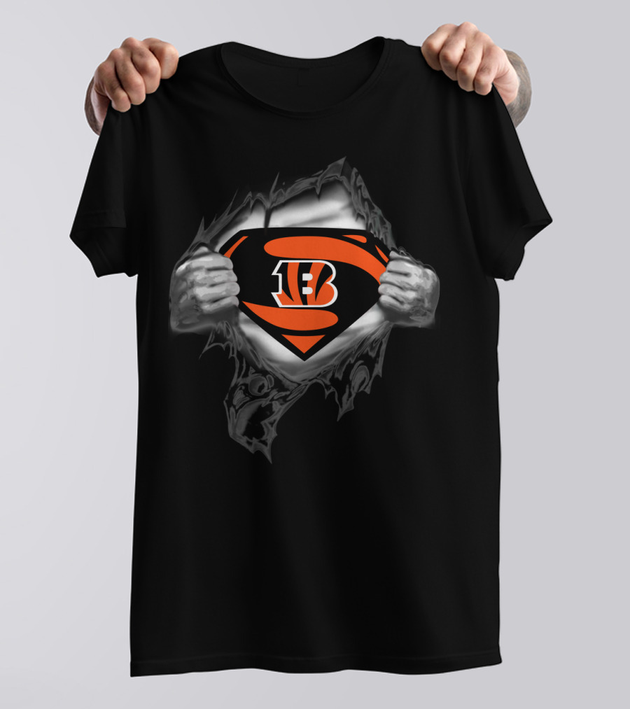 Cincinnati Bengals Super Fan Logo Reveal T-Shirt
