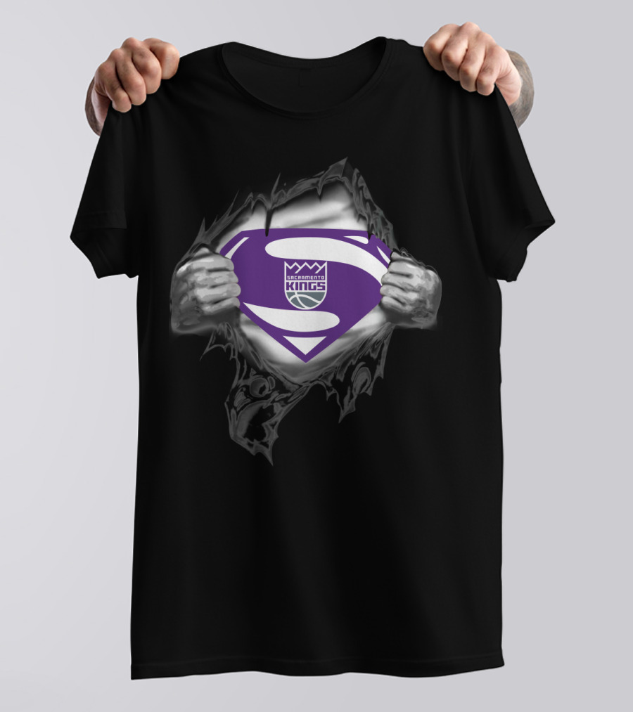 Superman Sacramento Kings Logo Transformation T-Shirt