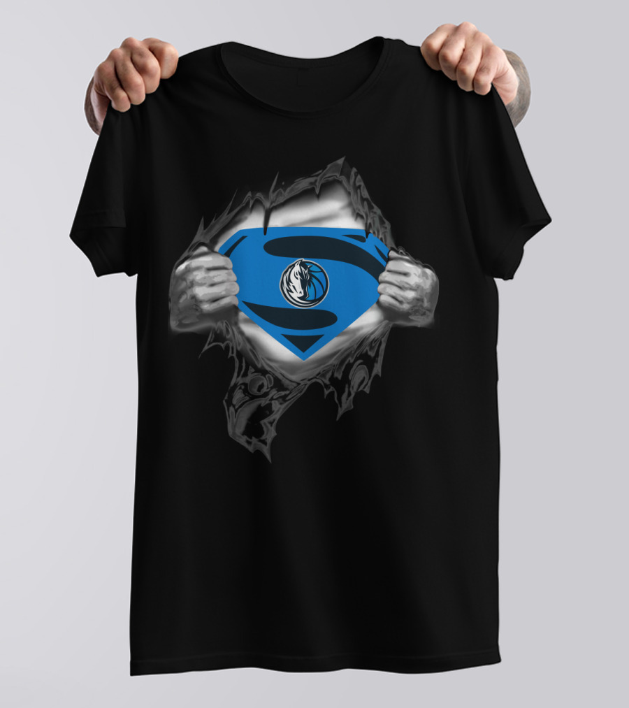 Dallas Mavericks Superhero Emblem With 86 Retro Vibe T-Shirt