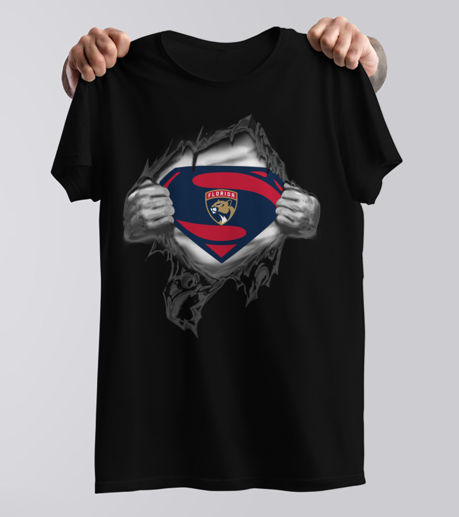 Superman Style Florida Panthers T-Shirt