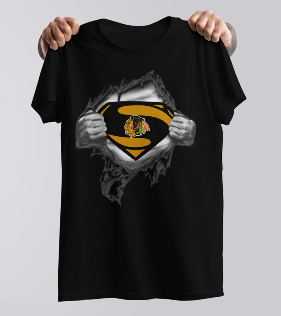 Chicago Blackhawks Superman T-Shirt