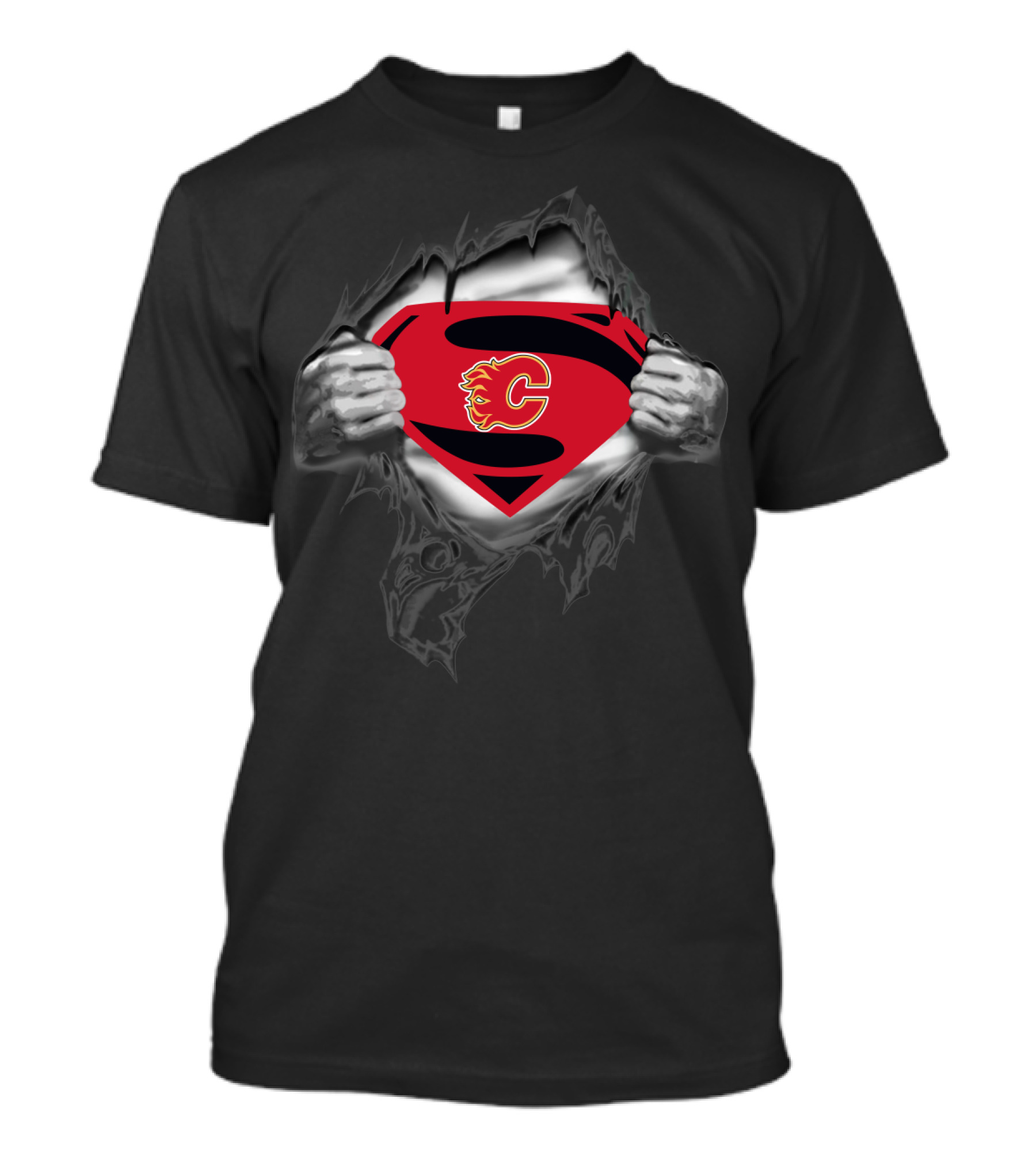 Calgary Flames Superman T-Shirt