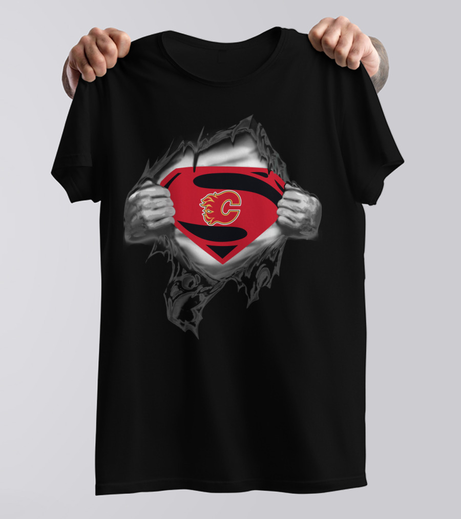 Calgary Flames Superman T-Shirt
