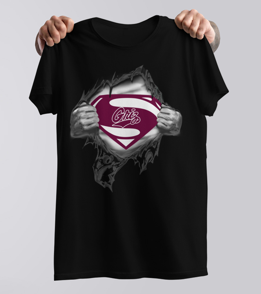 Griz Montana Grizzlies Super Logo Burst T-Shirt