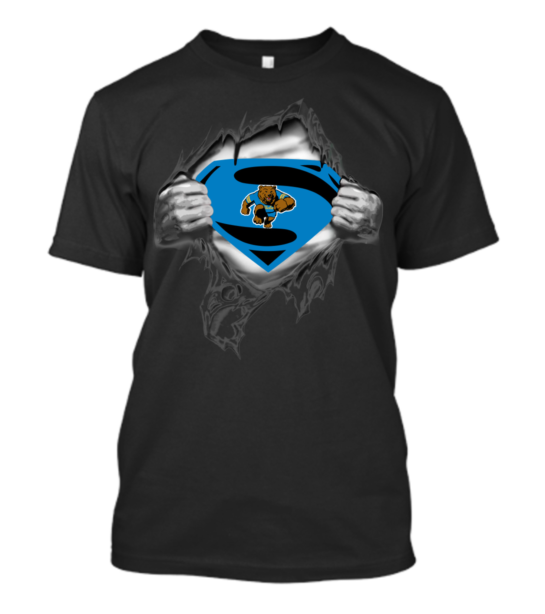 Superman Ucla Bruins Bear Logo Mashup 400 T-Shirt