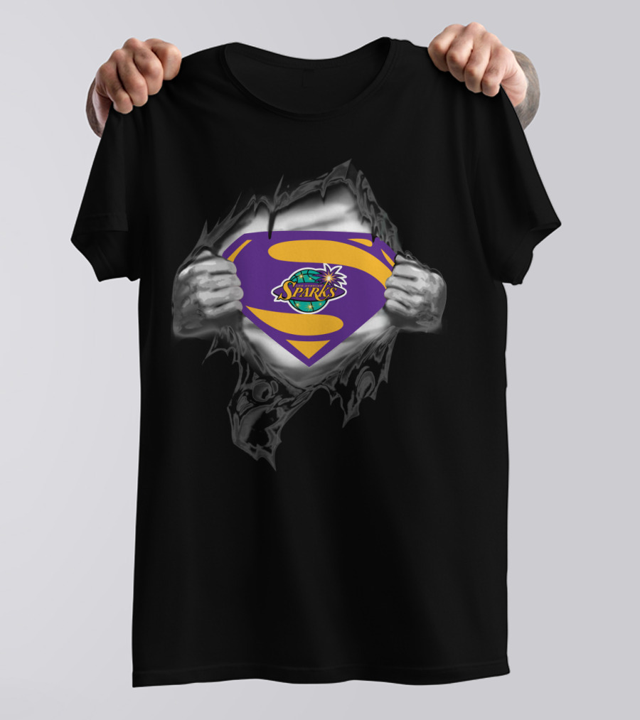 Los Angeles Sparks Superman Logo 406 T-Shirt