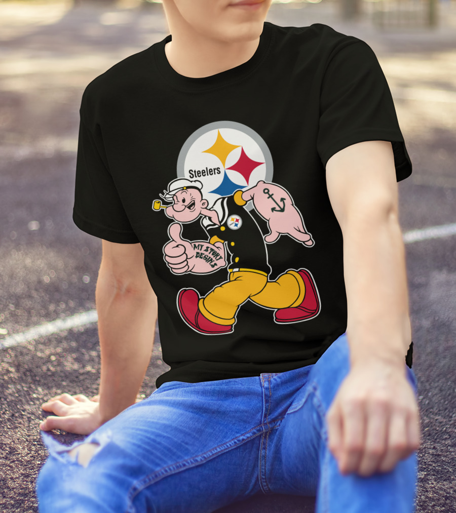 Pittsburgh Steelers My Story Begins Anchor T-Shirt