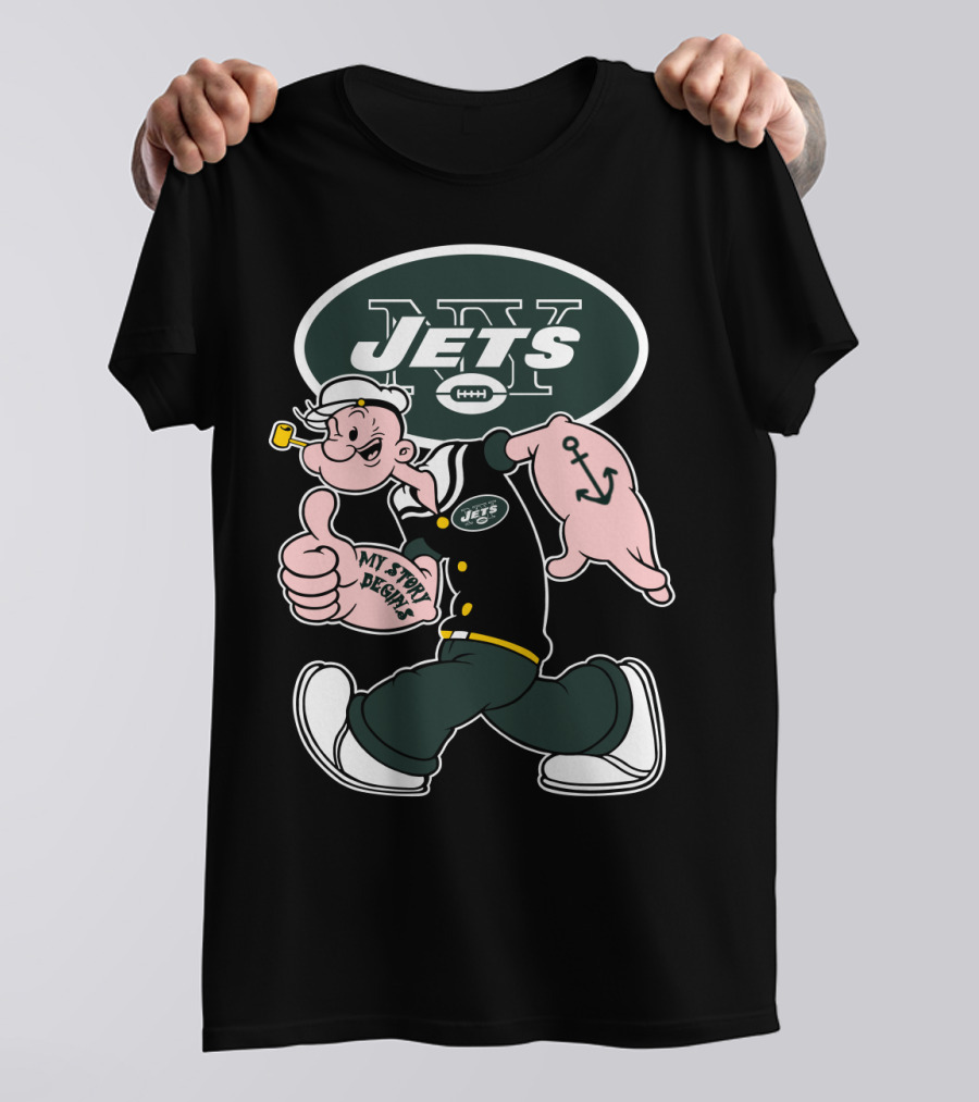 New York Jets Popeye My Story Begins T-Shirt