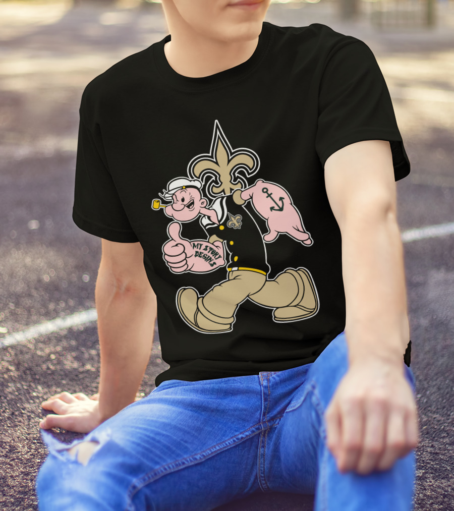 My Story Begins New Orleans Saints T-Shirt