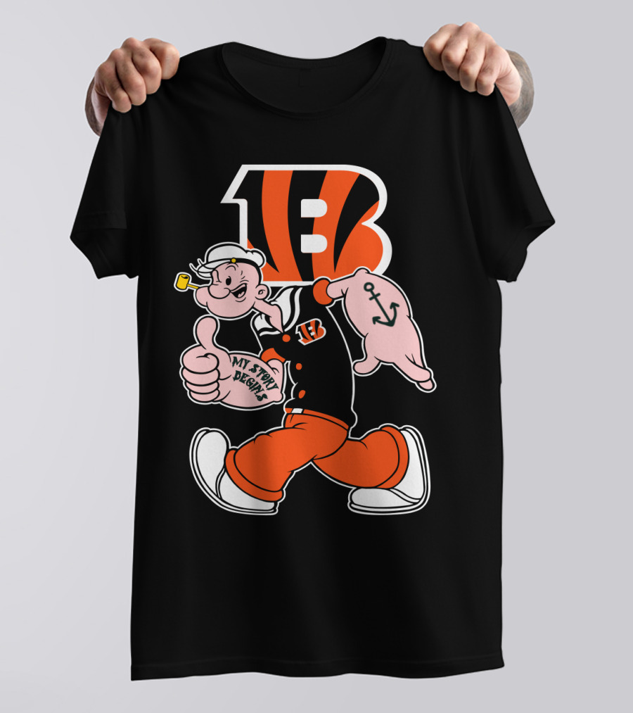 Bengals Popeye My Story Design 26 Cincinnati Bengals T-Shirt