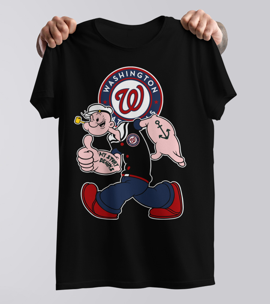 Washington Nationals Popeye My Story Begins T-Shirt