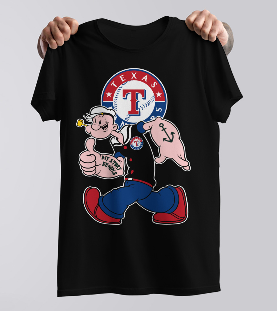 Texas Rangers Popeye My Story Begins T-Shirt
