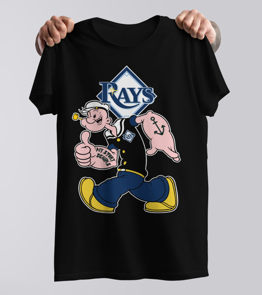 Tampa Bay Rays Popeye My Story Begins Anchors Sailor T-Shirt