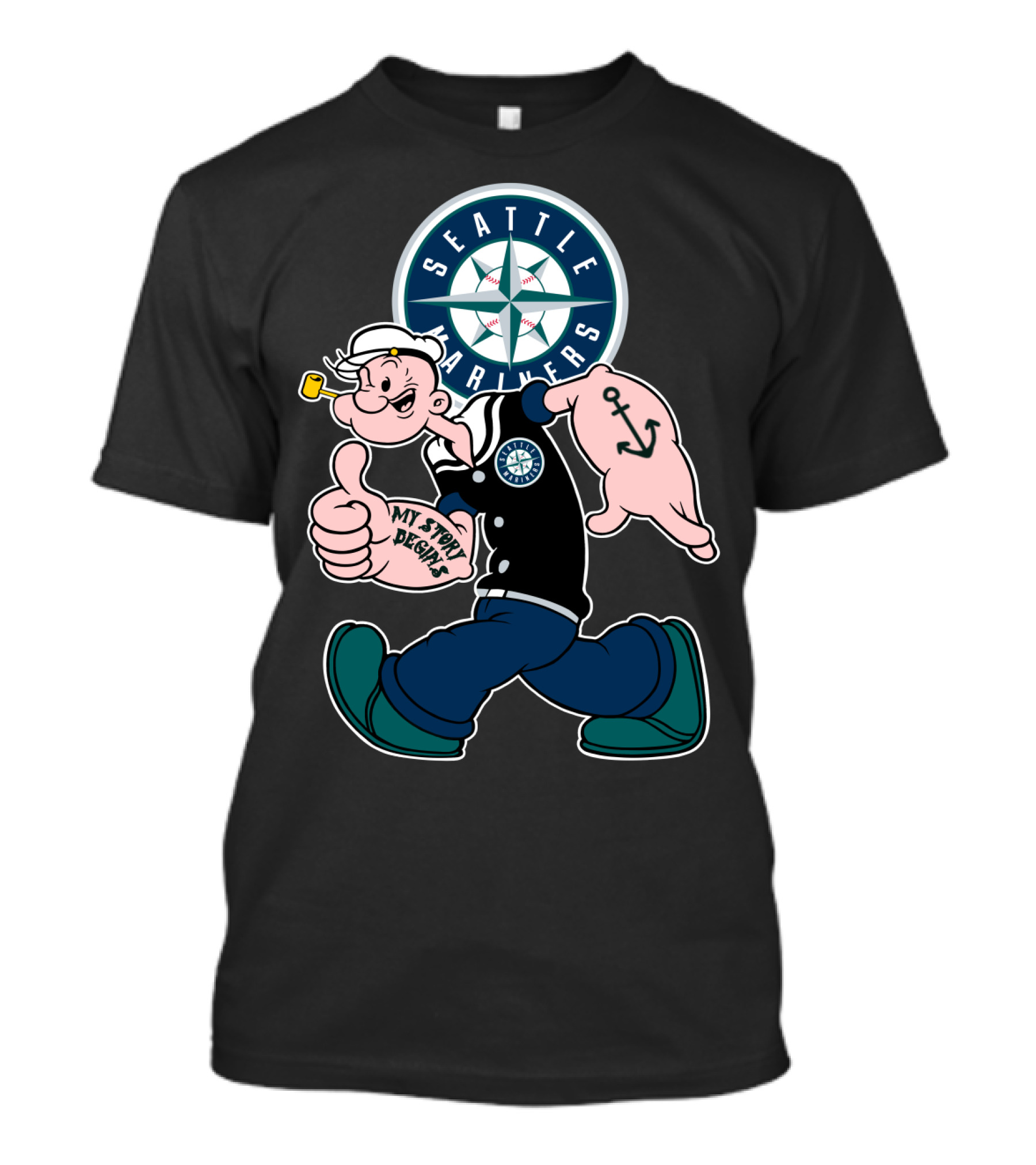 Seattle Mariners Popeye My Story Begins T-Shirt