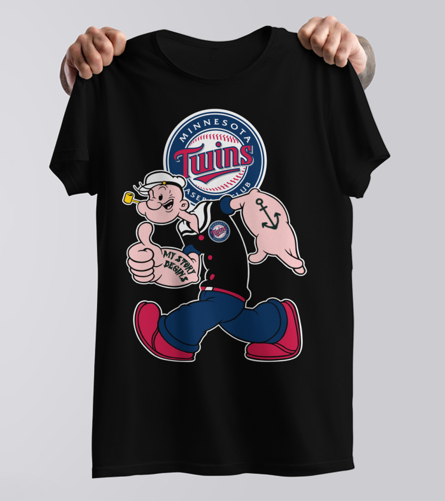 Minnesota Twins Baseball Club Popeye My Story Begins T-Shirt