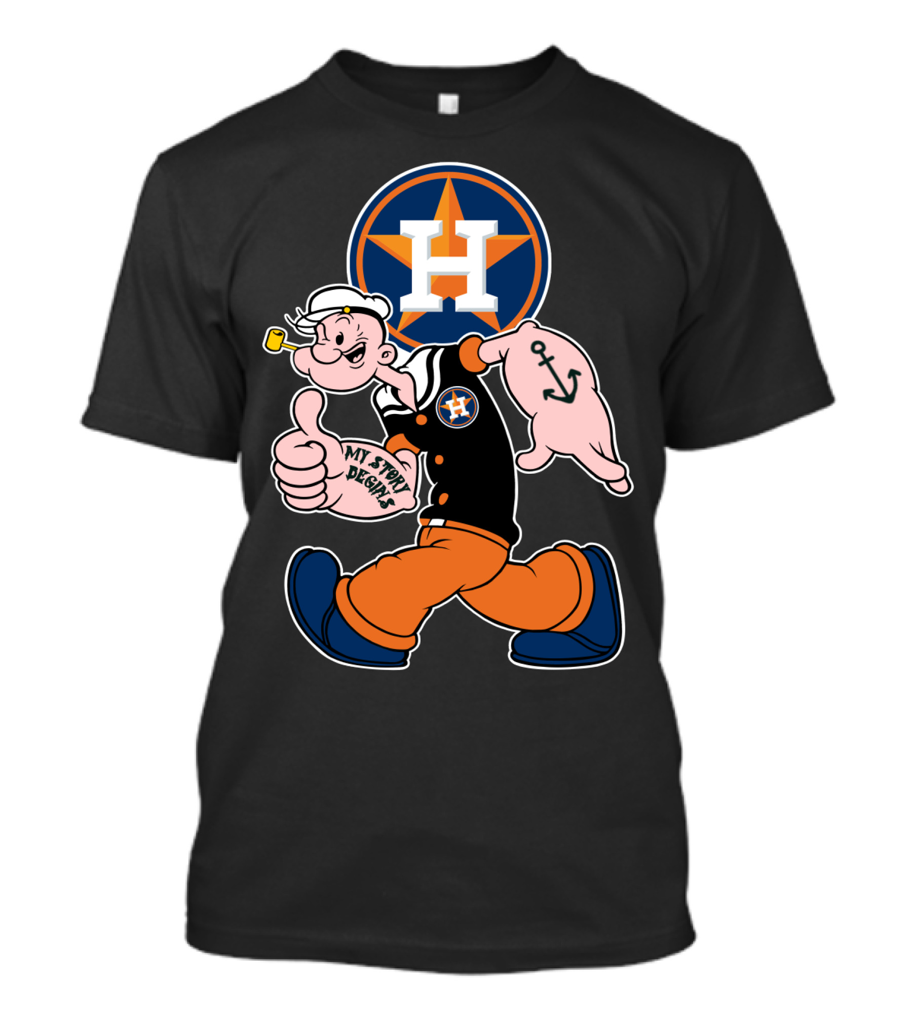 Houston Astros Popeye My Story Begins T-Shirt