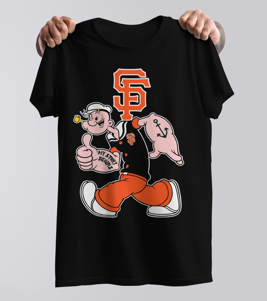 Sf Giants Popeye My Story T-Shirt