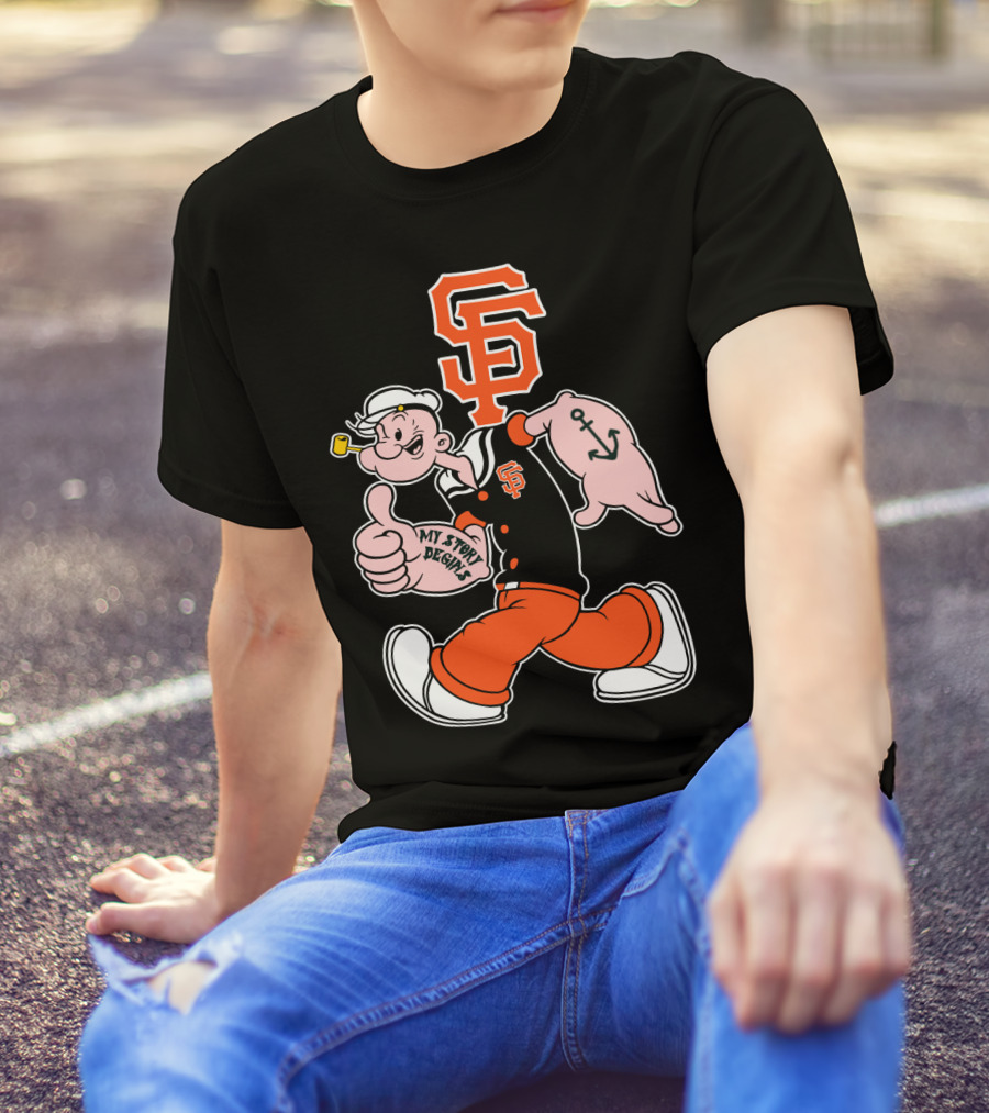 Sf Giants Popeye My Story T-Shirt