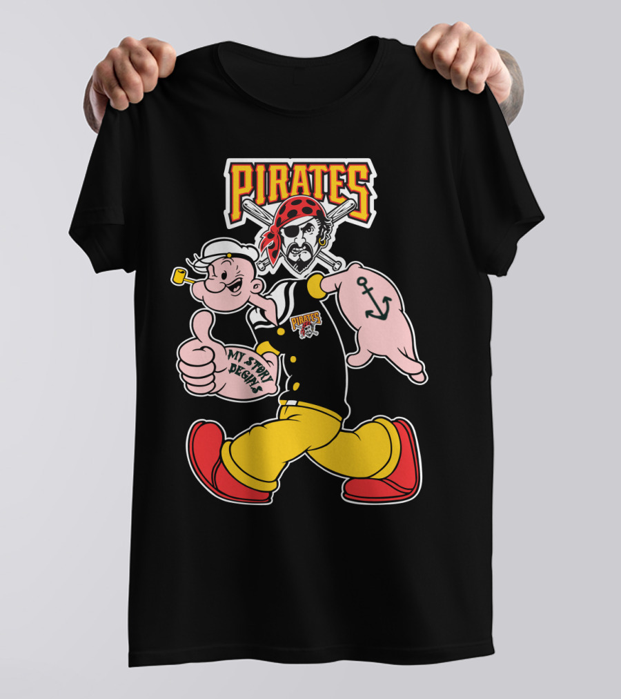 Pirates Popeye My Story Designs 51 Pittsburgh Pirates T-Shirt