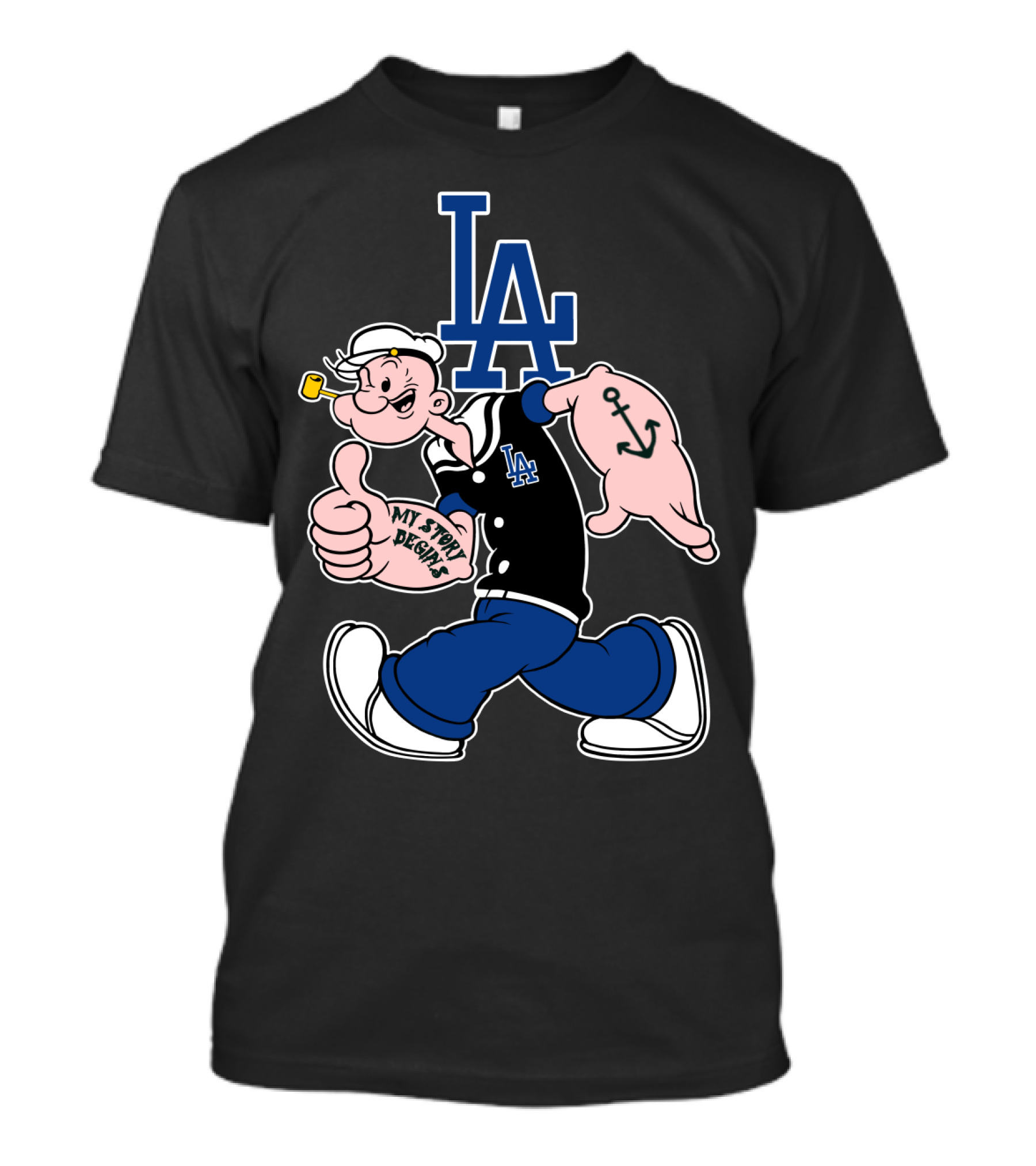 La Dodgers Popeye My Story Designs T-Shirt