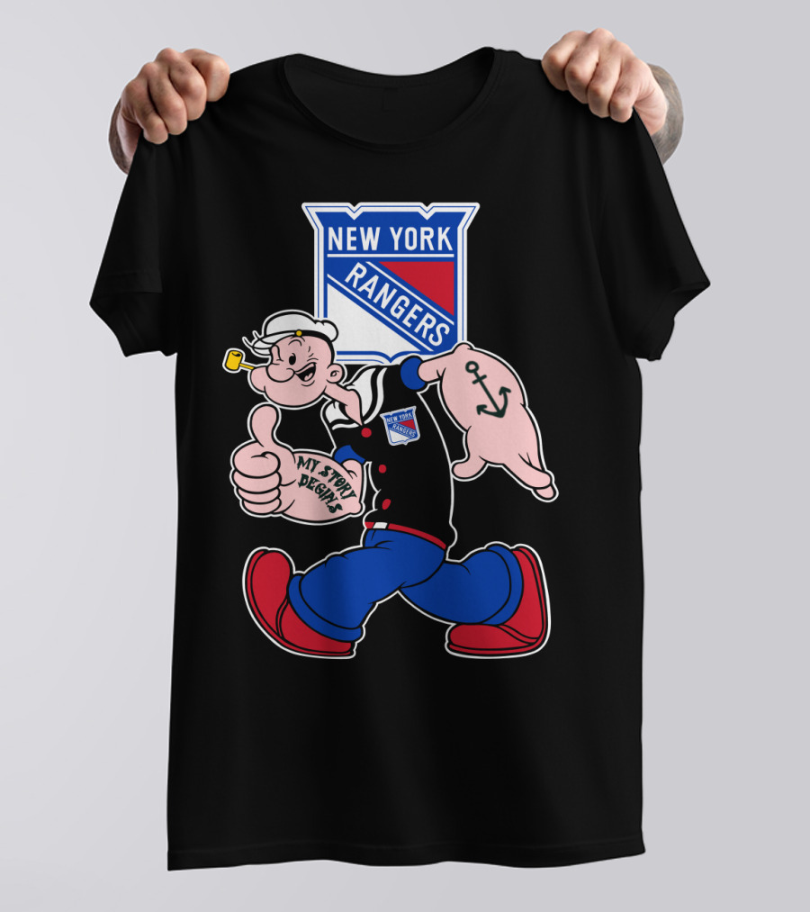New York Rangers Popeye My Story Begins T-Shirt