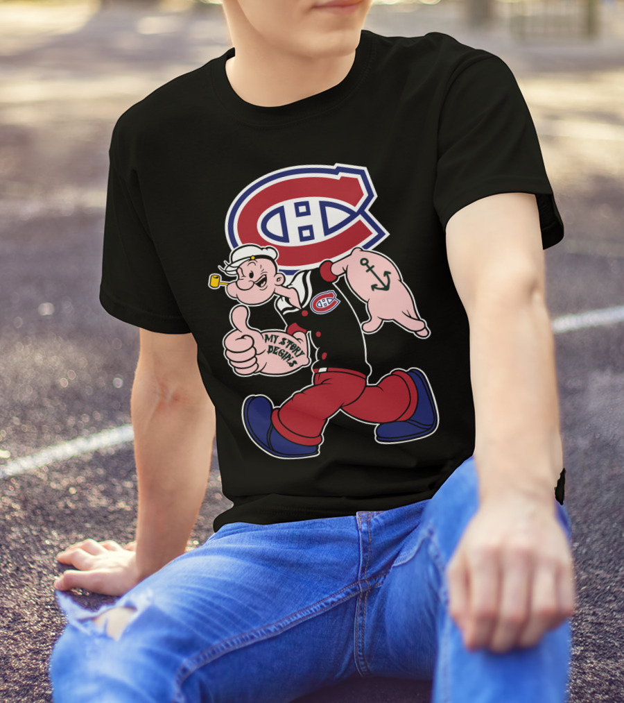 Montreal Canadiens Popeye My Story Begins T-Shirt
