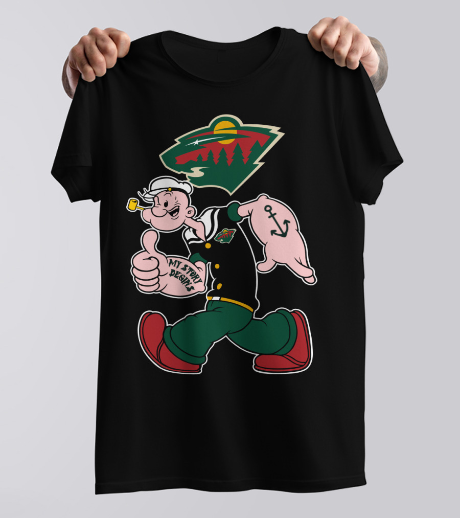 Minnesota Wild Popeye My Story Begins T-Shirt