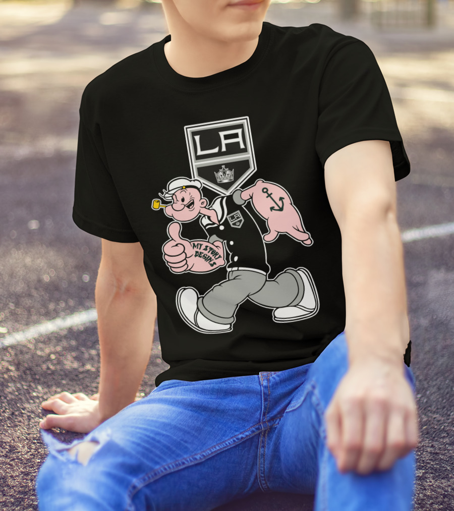 La Kings Hockey Retro Cartoon Character '79 T-Shirt
