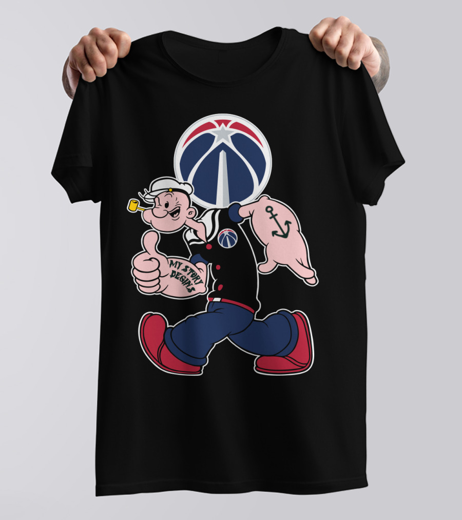 Washington Wizards Popeye My Story Designs T-Shirt