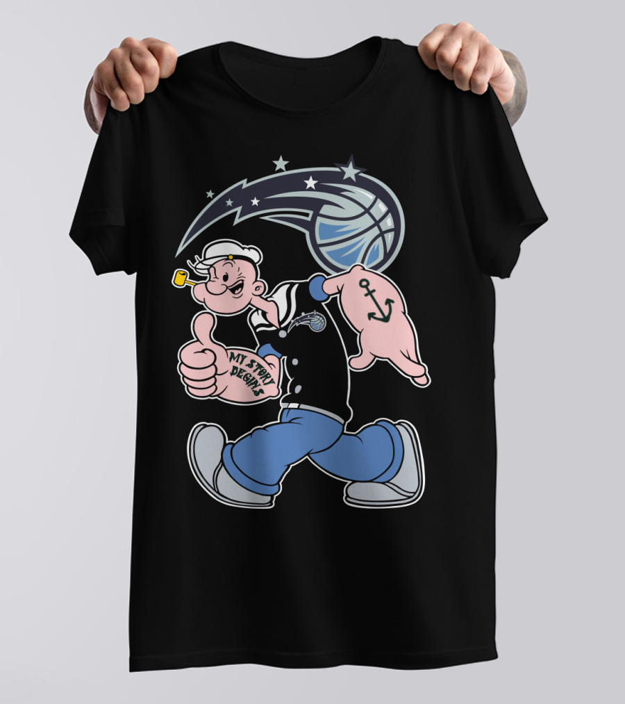 Orlando Magic Popeye My Story Begins Basketball Anchor T-Shirt