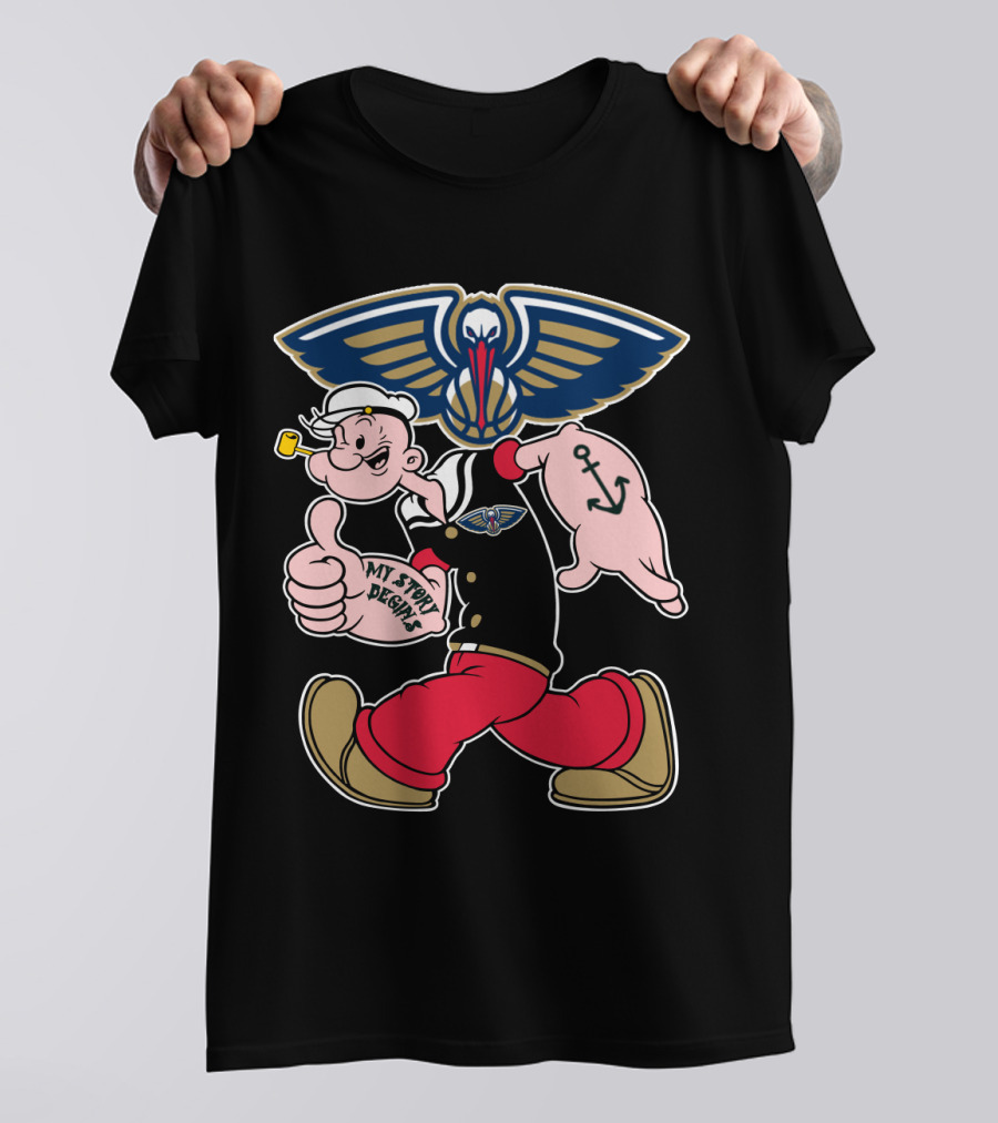 New Orleans Pelicans Popeye My Story Designs T-Shirt