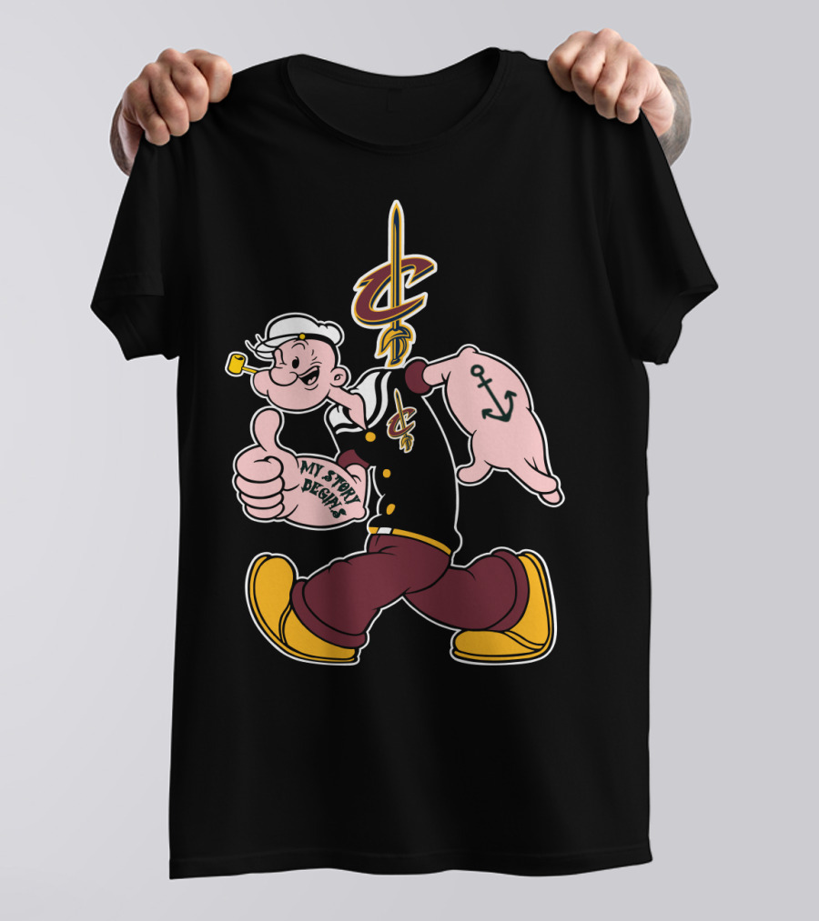 Cleveland Cavaliers My Story Begins Popeye Anchor T-Shirt