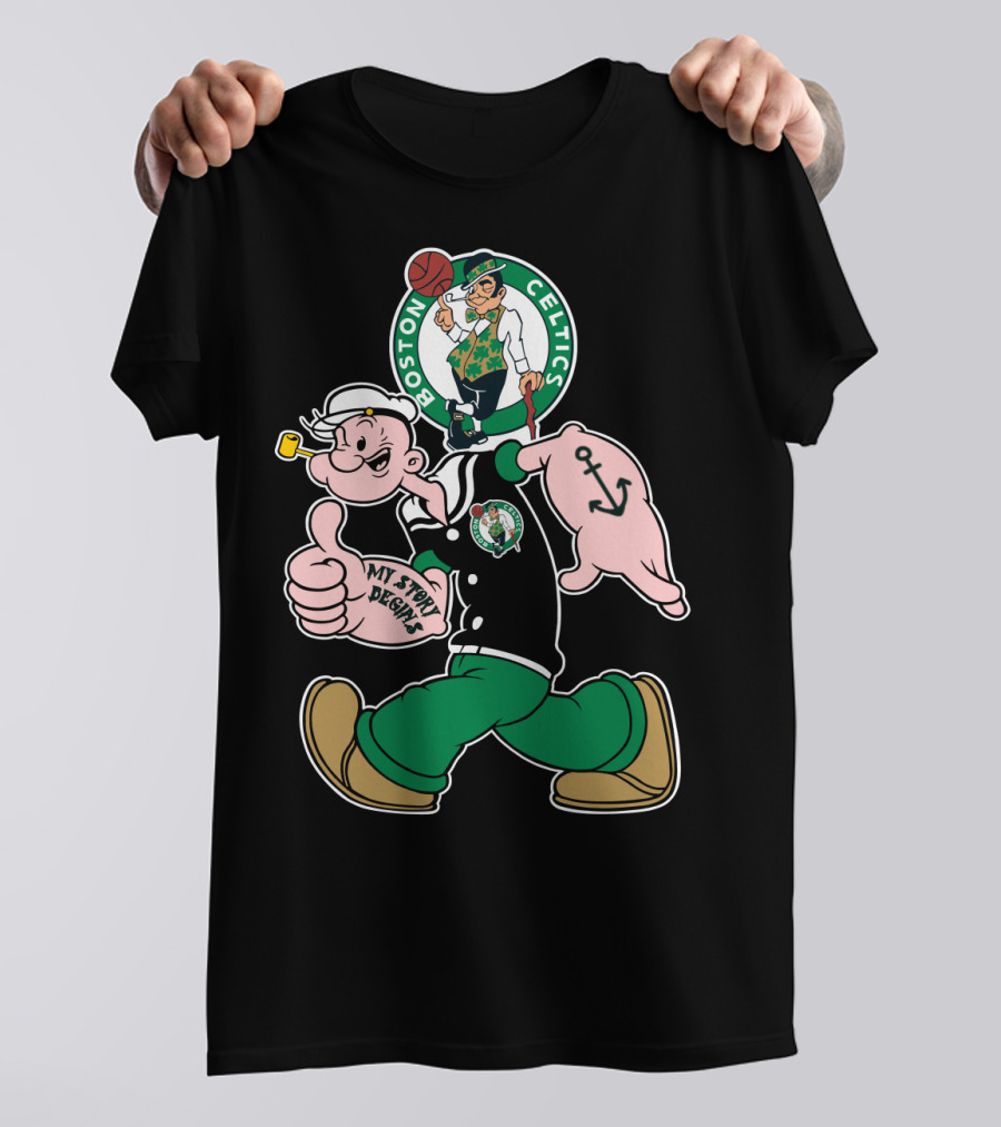 Boston Celtics Popeye My Story Begins T-Shirt