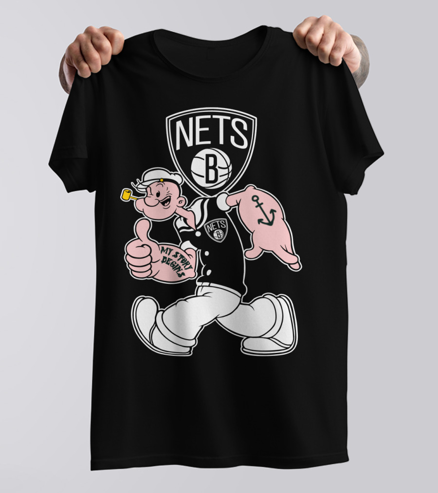 Brooklyn Nets My Story Begins Popeye 120 T-Shirt
