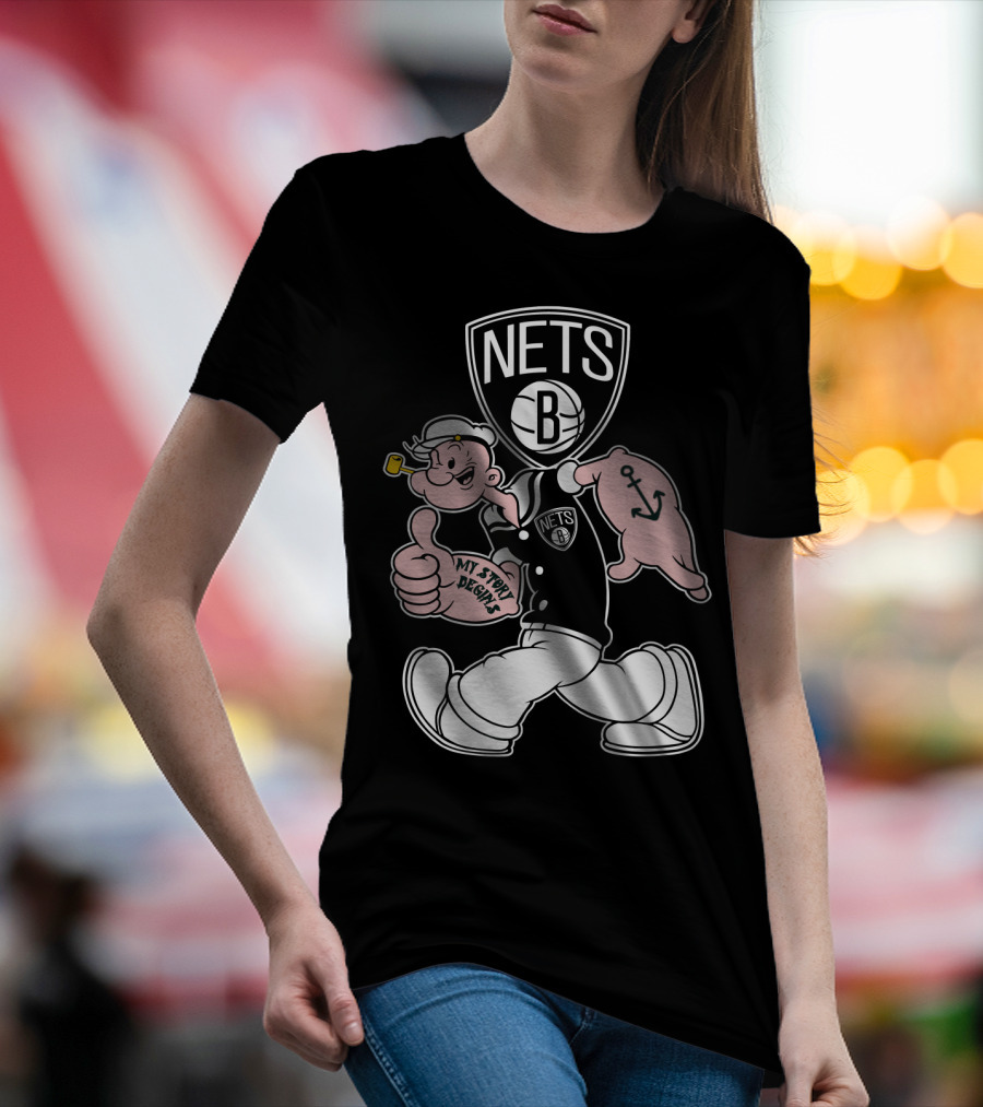 Brooklyn Nets My Story Begins Popeye 120 T-Shirt
