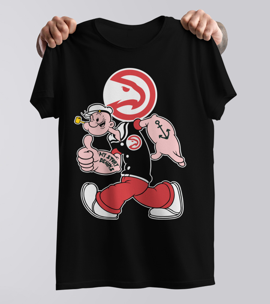 Atlanta Hawks Popeye Mashup My Story Designs T-Shirt