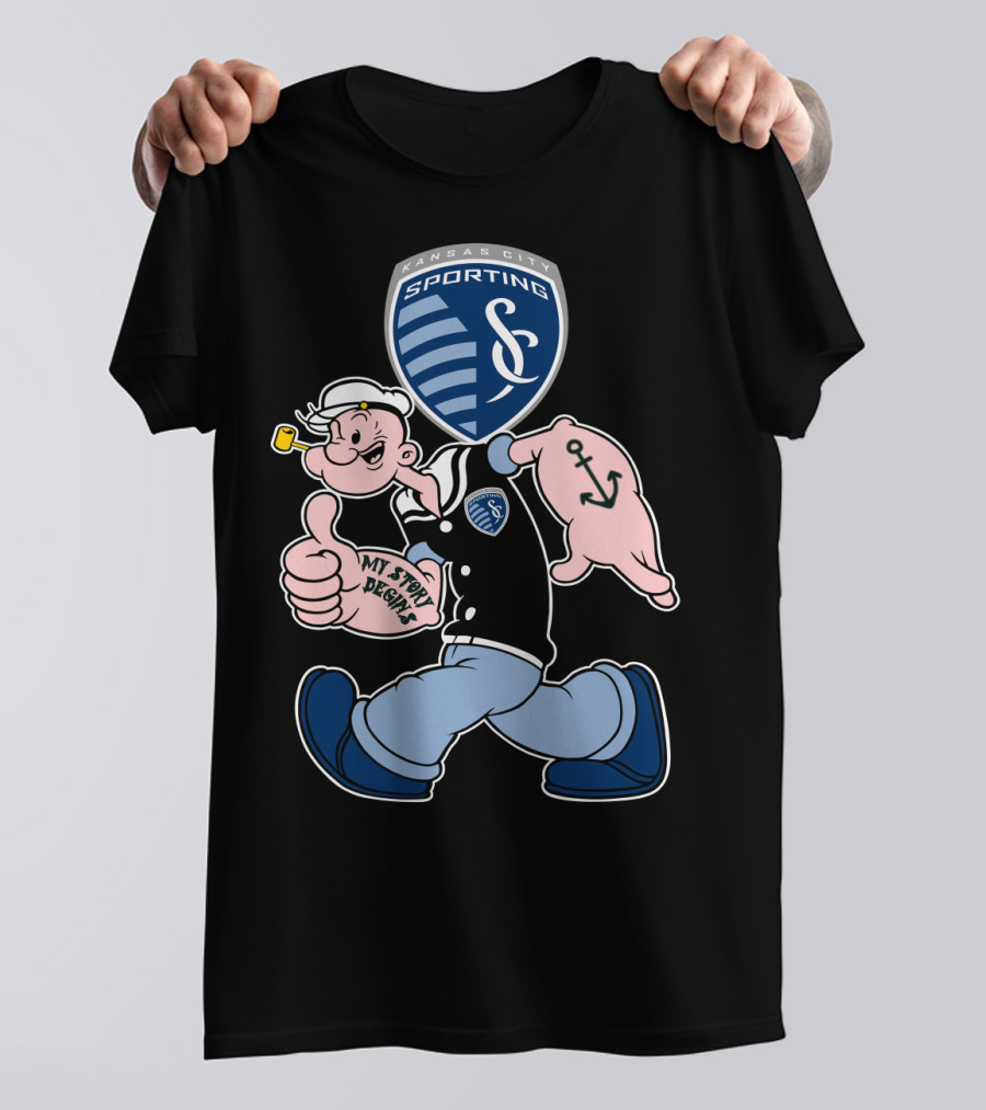 Sporting Kansas City 125 My Story Designs Popeye Style T-Shirt