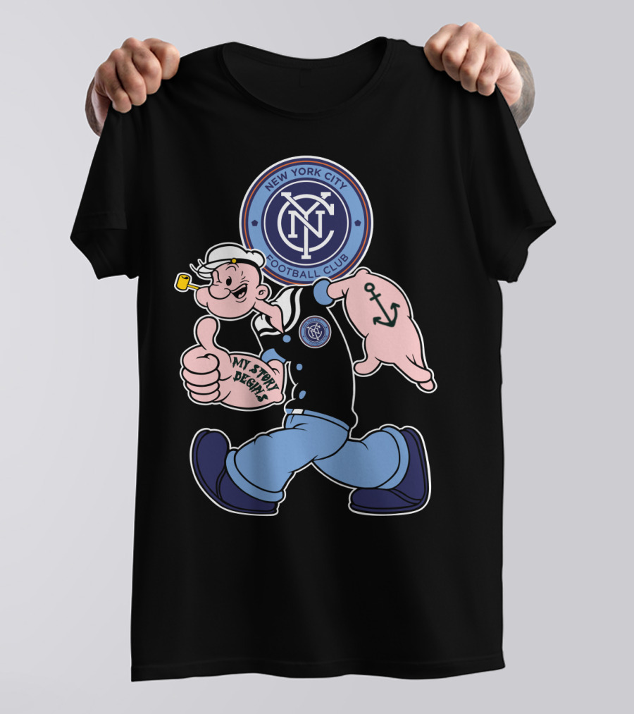 New York City Football Club Popeye My Story Begins T-Shirt