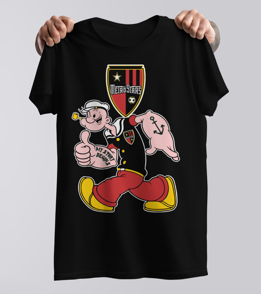 Metrostars My Story Begins Popeye Anchor Soccer T-Shirt