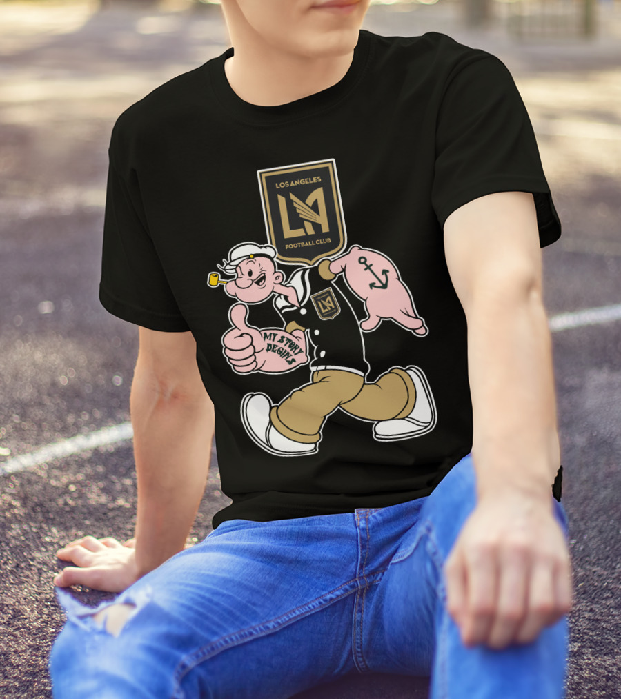 Los Angeles Football Club Popeye My Story Designs T-Shirt