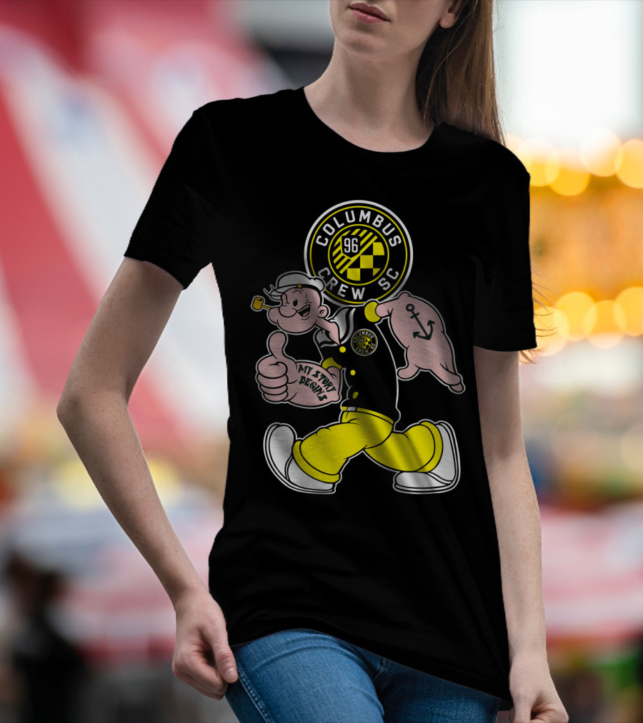 Columbus Crew Sc Popeye 96 My Story Designs T-Shirt