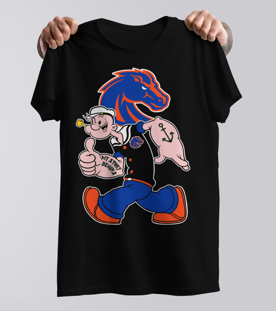 Boise State Broncos Popeye My Story Begins T-Shirt
