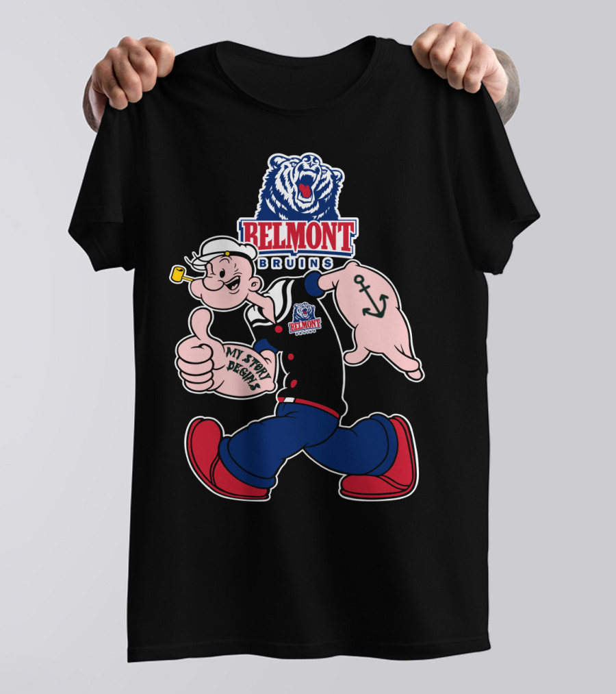 Belmont Bruins My Story Begins Popeye Anchor T-Shirt