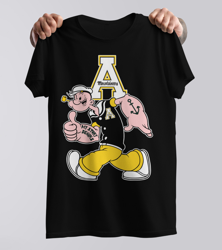 Appalachian State Mountaineers Popeye Anchor T-Shirt