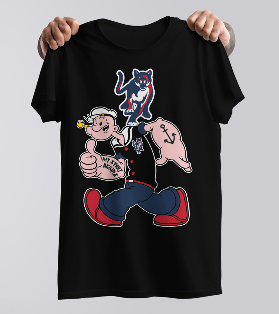 Popeye My Story Designs 177 Columbus St Cougars T-Shirt