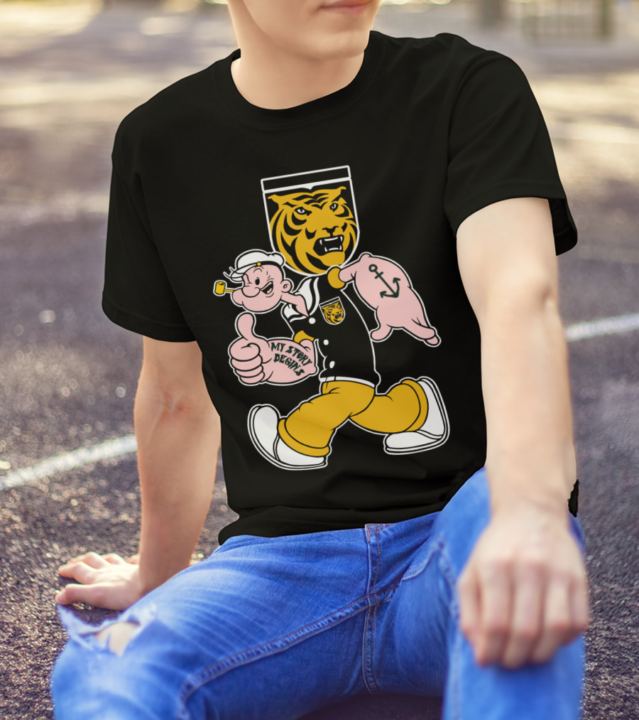 Colorado College Tigers Popeye Crossover My Story Designs T-Shirt