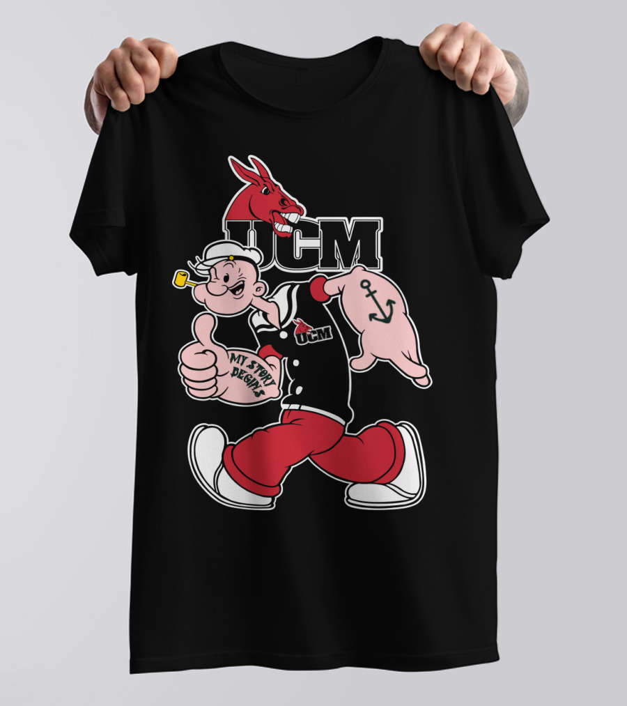 Ucm Central Missouri Mules Popeye My Story Begins T-Shirt