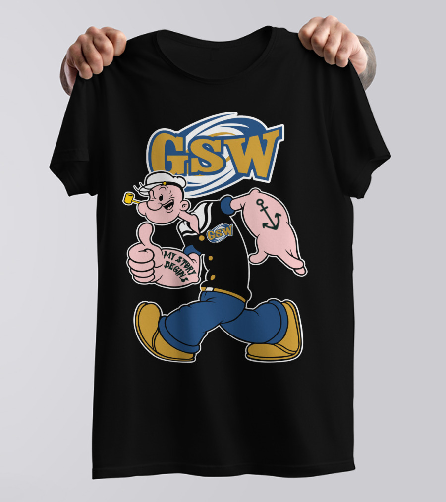 Georgia Southwestern Hurricanes Gsw Sailor Character With Anchor And Pipe T-Shirt