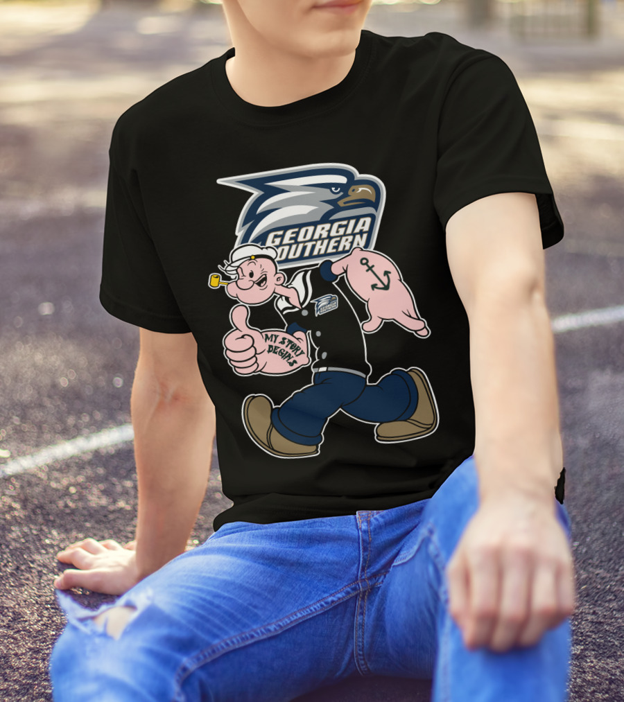 Georgia Southern Eagles My Story Begins Sailor Mascot T-Shirt